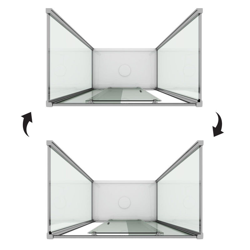 Box Doccia 3 Lati 1 Anta Scorrevole In Cristallo Opaco 6mm H198 Fosterberg Viborg Trio Varie Misure