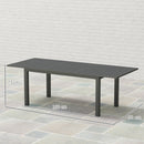 Tavolo da Giardino Allungabile Meccanismo a Farfalla 160-220x90x73 cm per 6-8 Persone in Alluminio Grigio  