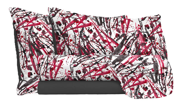 Ensemble de draps avec impression au-dessus et au-dessous et taies d'oreiller Crazy de différentes tailles online