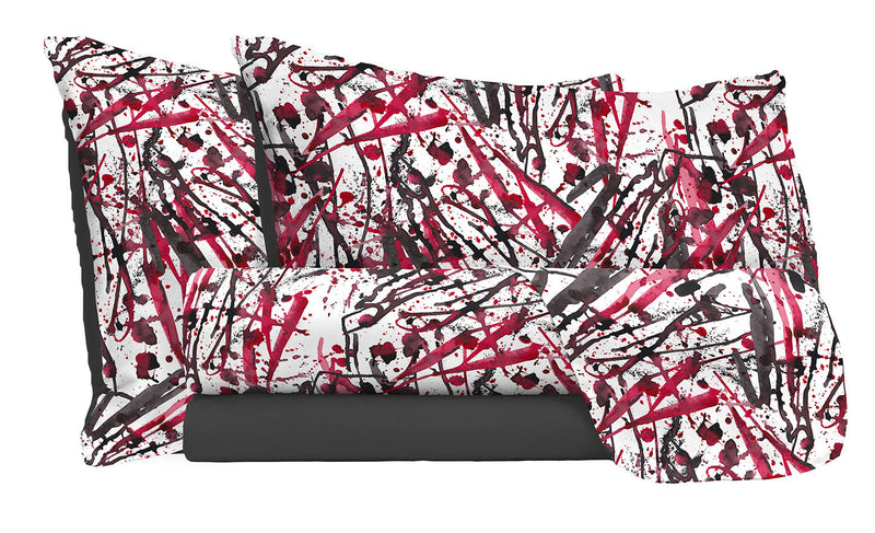 Set Lenzuola con Stampa Sopra Sotto e Federe Crazy Varie Misure