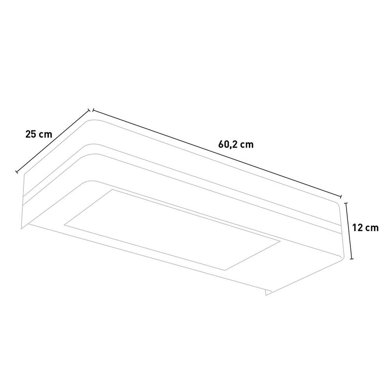 Stufa da Esterno Riscaldatore ad Infrarossi 60,2x25x12 cm 2000W Sined  Silver