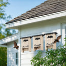 Set di 3 Casette per Pipistrelli Bat Box 18x6x22,5 cm in Legno di Abete    