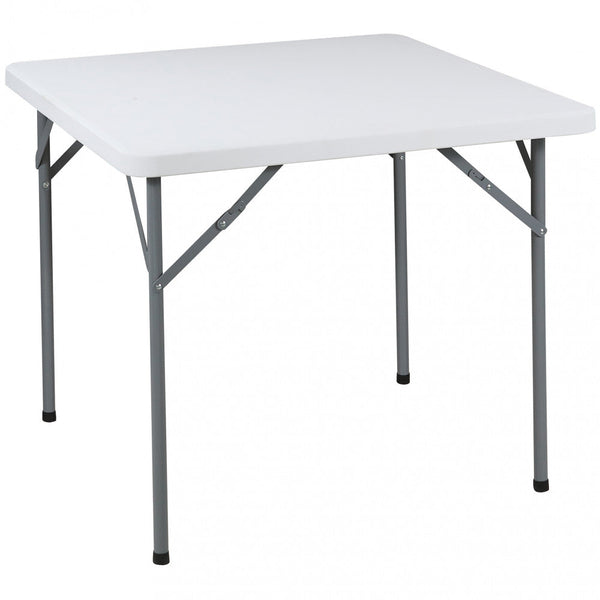 Table traiteur pliable 90x90x74 cm en acier blanc online