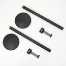 Colonnina con Nastro da 3 m in Metallo Nero nastro Grigio