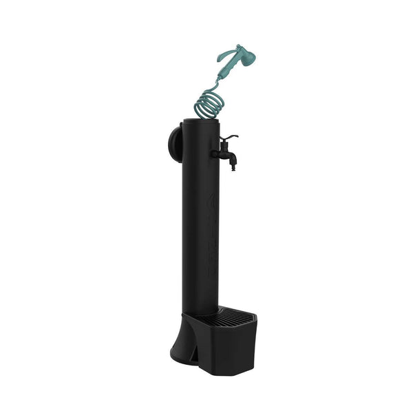 Fontana da Giardino con Rubinetto Secchiello e Tubo Flessibile a Scomparsa Sined Tritone Pro Nero sconto