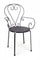 Sedia da Giardino 49x49x89h cm con Braccioli Etienne Antracite