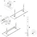 Specchio Estraibile per Armadio 34x100 cm Emuca Grigio Metallizzato