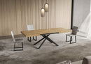 Tavolo Allungabile 120-204x80x74 cm Niket Quercia Natura Gambe Antracite