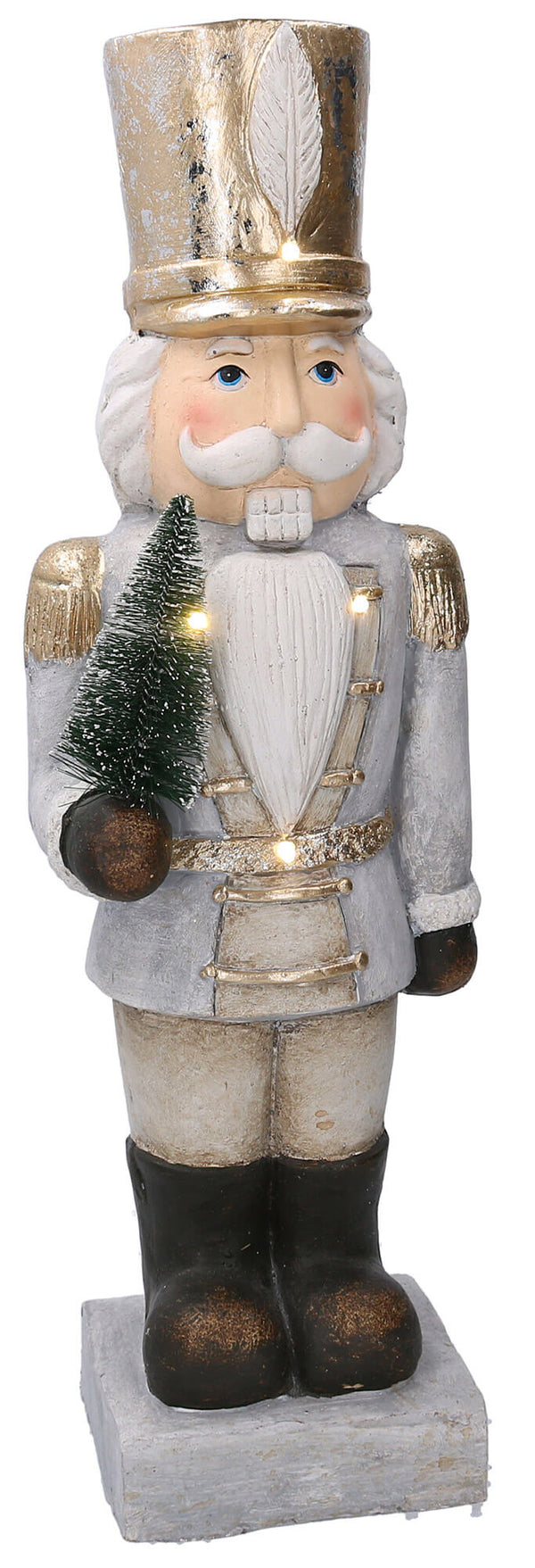 online Casse-Noisette Soldat en Résine 18x15xh62 cm avec Décoration LED Gris Adami