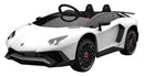 Macchina Elettrica per Bambini 12V con Licenza Lamborghini Aventador Roadster SV Bianca