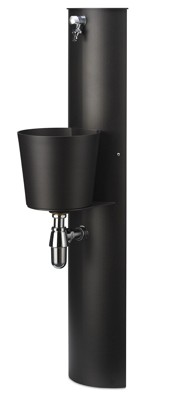 Fontaine murale de jardin avec robinet et seau Belfer 42/PRT Anthracite online