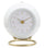 Orologio da Tavolo Ball Bianco 16x13x19 cm in Ferro e Plastica