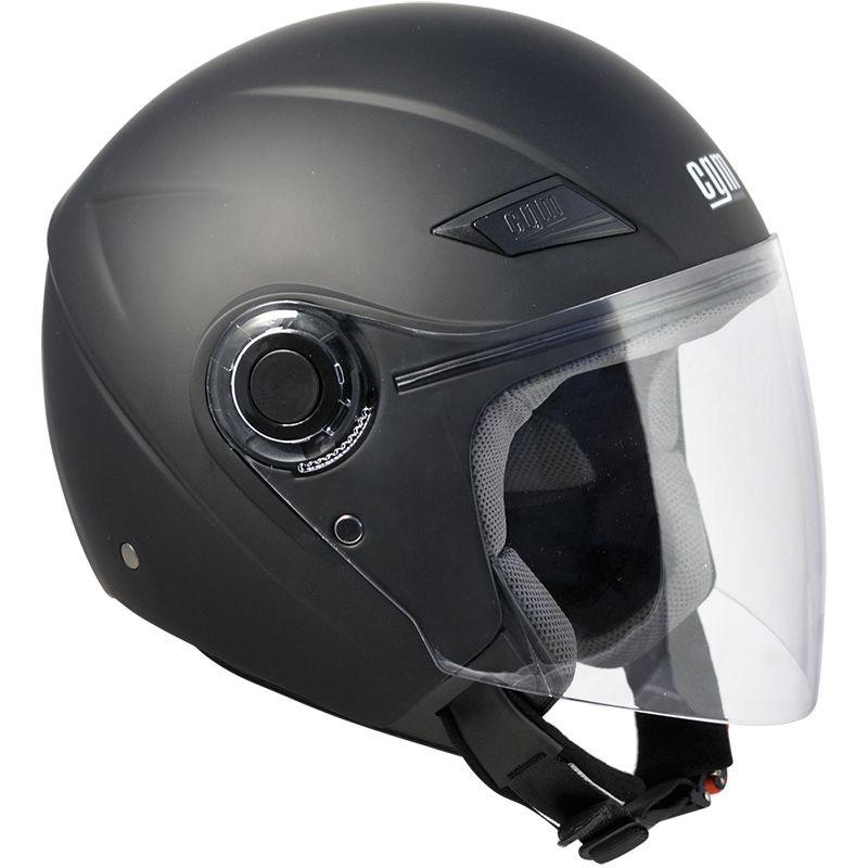 Casco Jet per Scooter Visiera Lunga CGM Caribe 131A Nero Opaco 