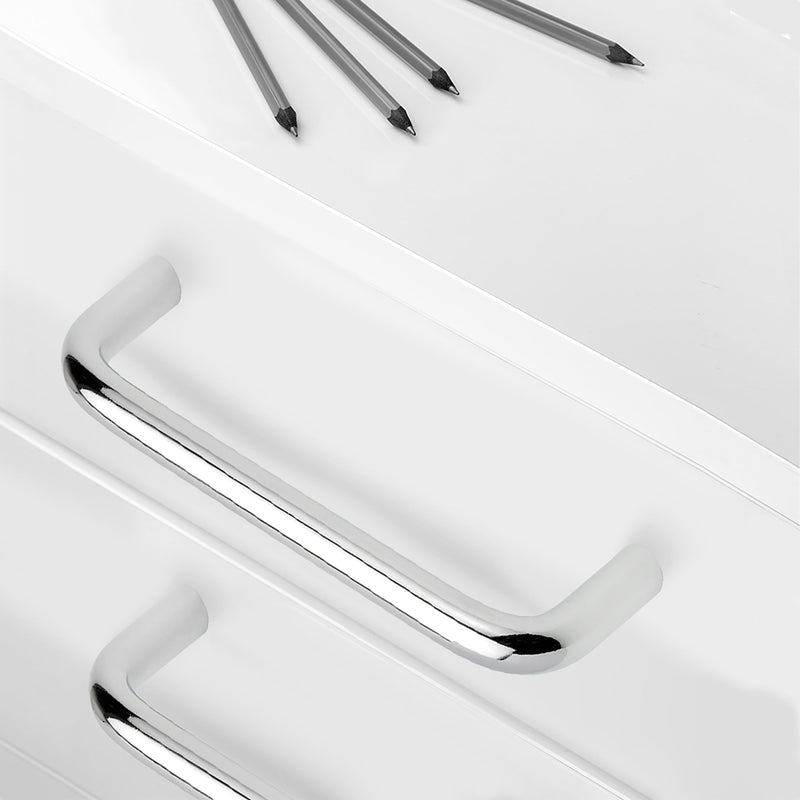 Maniglie per Mobile 8 mm Interasse 96 mm Acciaio Cromo 20 Pezzi Emuca