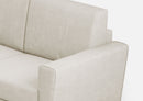 Divano 3 Posti 212x85x85 cm Yasel in Tessuto Latte