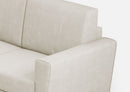 Divano Angolare 6 Posti 288x248x85 cm Yasel in Tessuto Latte