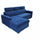 Canapé-lit Derrick 234x148x84 cm en tissu bleu