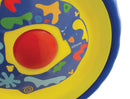 Triciclo a Pedali Primi Passi per Bambini con Maniglione Genitoriale Rimovibile e Vano Contenitore Disney Mickey Mouse Giallo e Rosso  