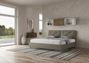 Letto Matrimoniale Imbottito in Similpelle Appia Large Cappuccino Varie Misure