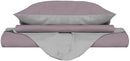 Copripiumino con Sacco e Federe Doubleface Rosa Antico\/Grigio Chiaro