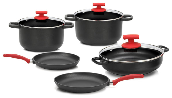 Batterie de cuisine 8 pièces en aluminium moulé antiadhésif Olympia Love sconto