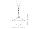 Lampada a Sospensione da Esterno in Alluminio Sovil Spectre Corten
