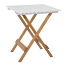 Tavolo Pieghevole da Giardino in Legno Quadrato 60x60x70cm Marrone