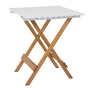 Tavolo Pieghevole da Giardino in Legno Quadrato 60x60x70cm Marrone