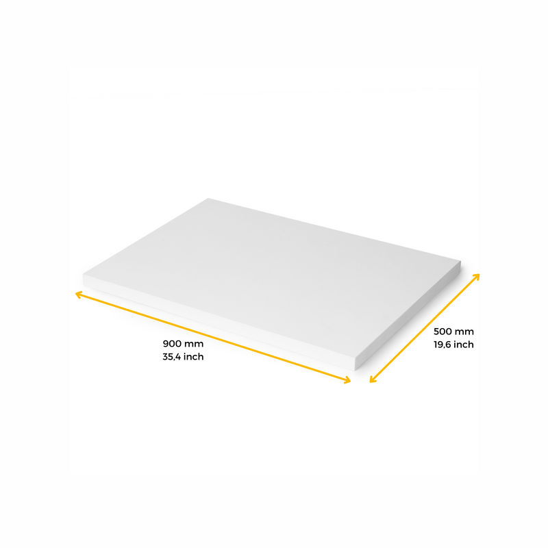 Piano D’Appoggio per Tavoli 900x500 mm in Legno Emuca Bianco