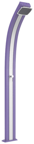 Doccia Solare da Esterno Giardino 25L Miscelatore Arkema Spring Fascia Inox Viola