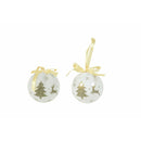 Set 14 Palle di Natale Ø7,5 cm in Polyfoam con Box Renne e Albero Oro