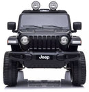 Macchina Elettrica per Bambini 12V Mp4 2 Posti con Licenza Jeep Wrangler Rubicon Nera