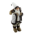 Pupazzo Babbo Natale 40x82x30cm Bianco e Marrone