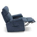 Poltrona Alzapersona Elettrica 2 motori 80x99x97 cm In Tessuto Jazz Denver Blu