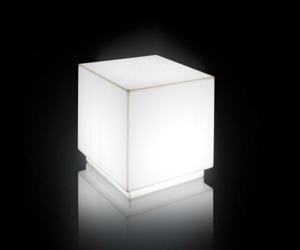 sconto Pouf da Giardino Luminoso 50x50 cm in Resina Arkema Iris Light SL