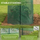 Serra per Piante a Rete con Porta a Cerniera e Picchetti a Terra 3x1x1,5m  Verde