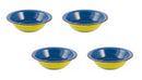Set 4 Piatti Fondi Ø21,5x5,5 cm in Gres VdE Tivoli 1996 Baita Verde e Blu