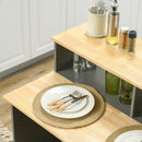Isola da Cucina con Piano a Ribalta 110x66x97 cm in MDF e Legno Grigio