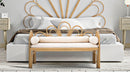 Panca Panama Con Cuscini 130x60x90cm cm in Ferro e Poliestere