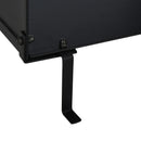 Carrello Portalegna 51,5x45,5x91,5 cm con Ruote in Ferro  Nero