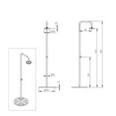 Doccia da Giardino 230x55x67,5 cm con Miscelatore Sined Simius Inox satinato