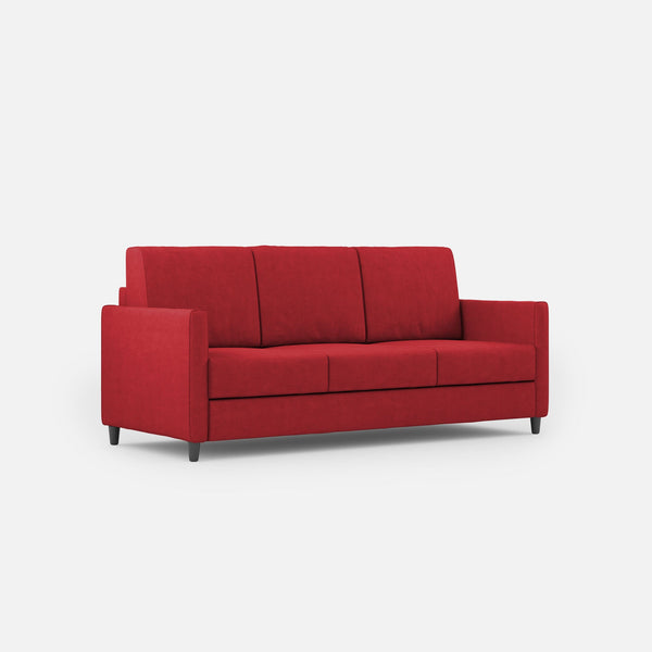 Canapé 3 places Karay 198x85x85 cm en tissu rouge prezzo
