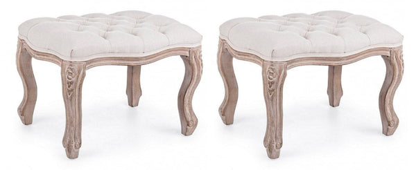 acquista Set 2 Sgabelli Poggiapiedi 53x42x38h cm Diva Naturale
