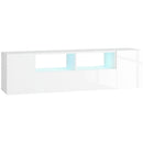 Mobile TV Fino a 60"" 137x35x42 cm in Legno Truciolare Bianco Lucido