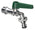 Robinet à bille pour fontaine de jardin avec levier coloré Belfer RUB/028 vert