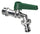 Robinet à bille pour fontaine de jardin avec levier coloré Belfer RUB/028 vert