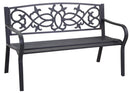 Panca da Giardino 124x57x78 cm in Ferro Antracite