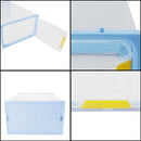 Scatola Scarpe Salvaspazio 23x33xH14 cm Contenitore con Sportello Azzurro