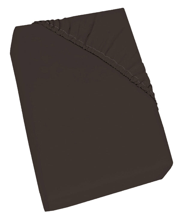 Drap Inférieur avec Coins et Élastique Uni Marron Différentes Tailles acquista