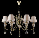Lampadario Royal Classic in Metallo e Vetro Murano Bronzo